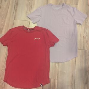 Men's Young LA Red and Light Purple Tshirts